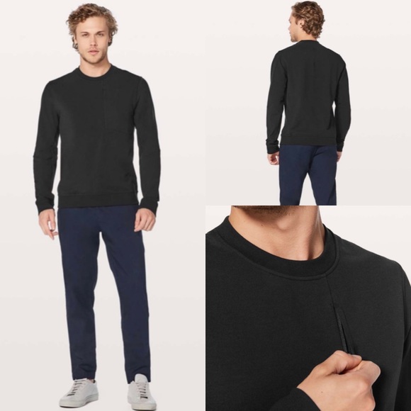 Lululemon City Sweat Crew Black in excellent pre worn condition.